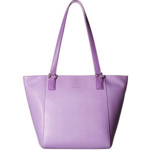 Vera Bradley Genuine Leather Small Ella Tote Bag in Lavender Lilac Purple